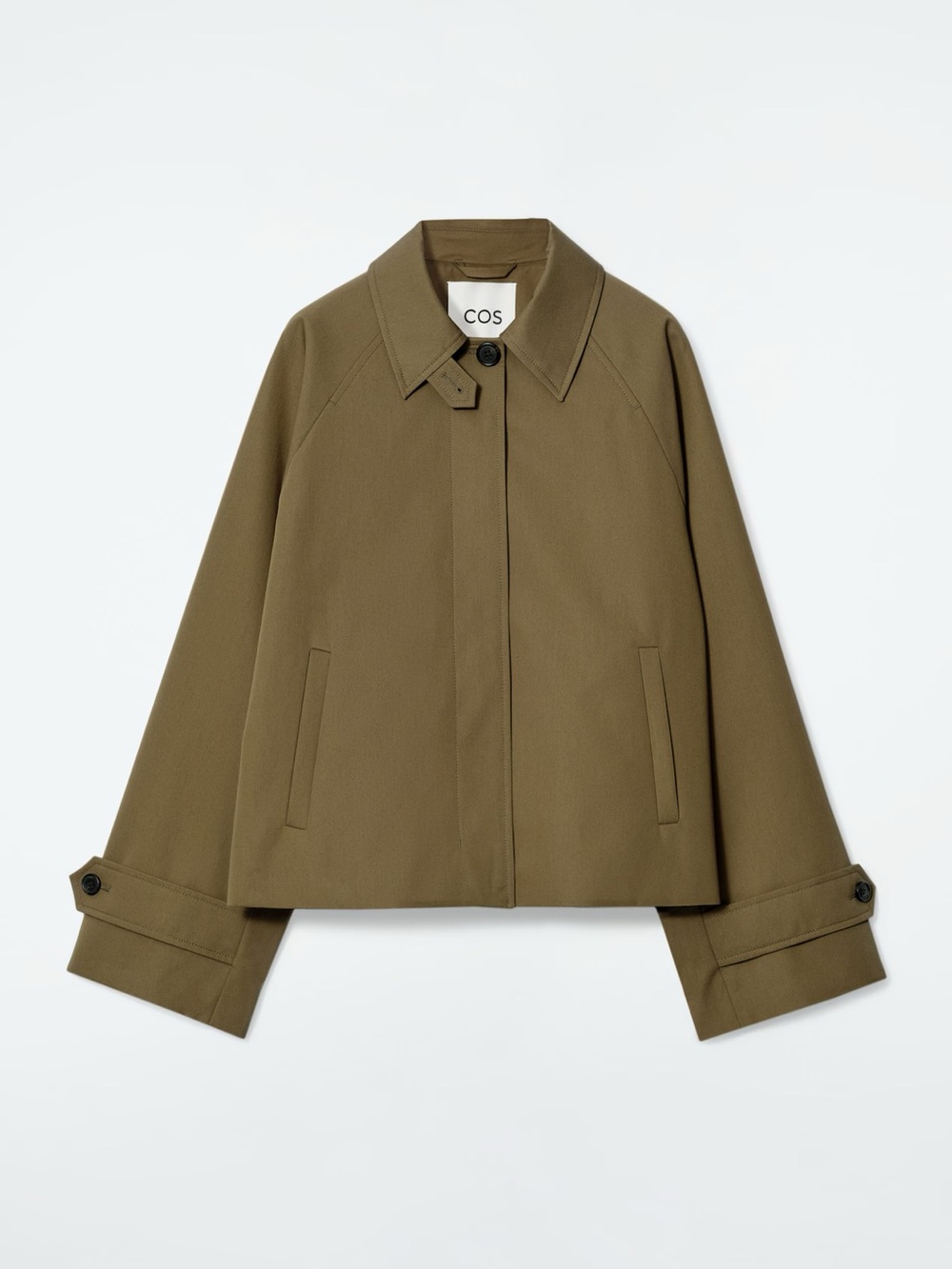 COS (Khaki)TWILL SHORT TRENCH COAT